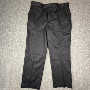 Perry Ellis Portfolio Dress Pants Mens 36x29 Black Flat Front Straight Leg